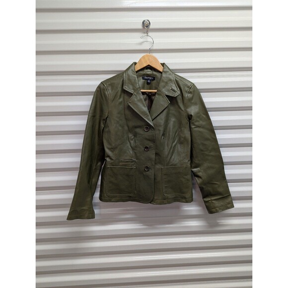 Chadwick's of Boston Size 6P Green Genuine Leather Jacket - Picture 7 of 8